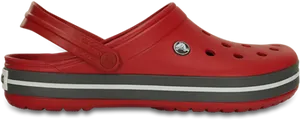 Red Platform Crocs Shoe