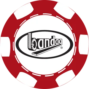Red Poker Chip Bandag Logo
