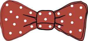 Red Polka Dot Bow Tie Illustration.png PNG image
