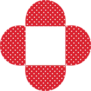 Red Polka Dot Cross Pattern PNG image