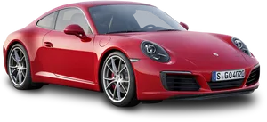 Red Porsche911 Carrera Side View PNG image