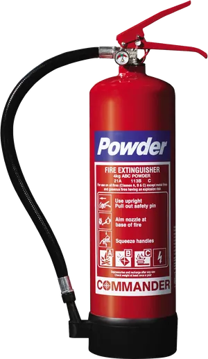 Red Powder Fire Extinguisher PNG image