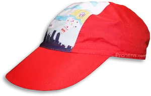 Red Promotional Cap Design PNG