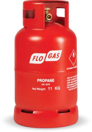 Red Propane Gas Cylinder11 K G PNG image