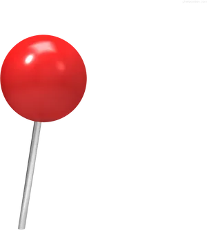 Red Push Pin Single Item PNG