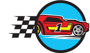 Red Race Car Logo PNG image