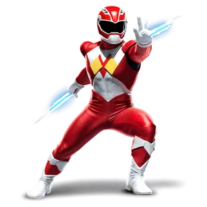 Red Ranger Battle Stance Png Lta PNG image