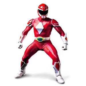 Red Ranger Battle Stance Png Rav PNG image