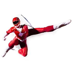 Red Ranger In Mid-attack PNG 21