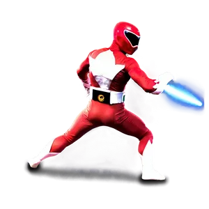 Red Ranger In Mid-attack PNG Dip PNG
