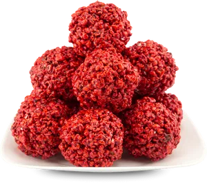 Red Raspberry Ballson Plate PNG image