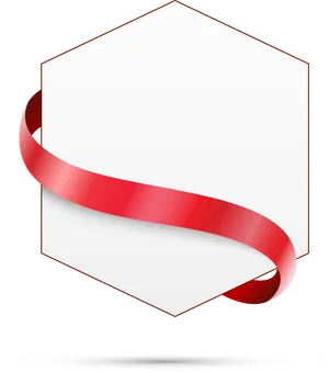Red Ribbon Blank Tag Design PNG image