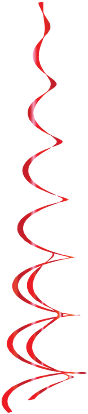 Red Ribbon Spiral Curve PNG