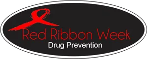 Red Ribbon Week Drug Prevention Logo PNG image