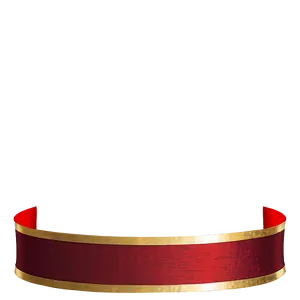 Red Ribbon With Gold Trim Png Eef PNG image