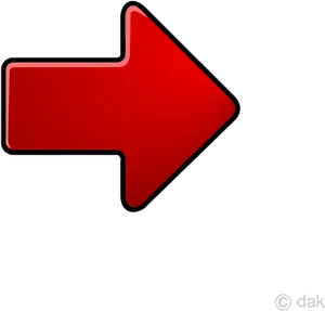 Red Right Arrow Clipart PNG