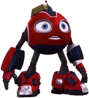 Red Robot Cartoon Character PNG image