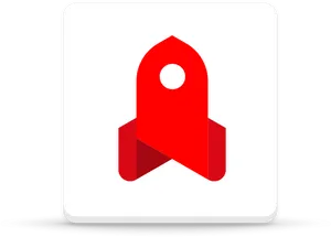 Red Rocket Icon Graphic PNG image