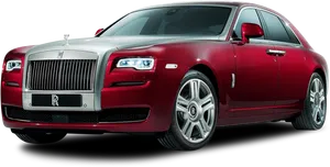 Red Rolls Royce Ghost Side View