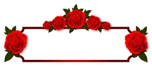 Red Rose Banner Design PNG image
