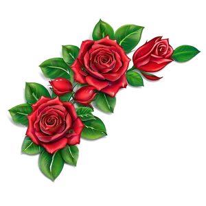 Red Rose Border PNG 05242024
