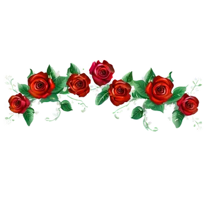 Red Rose Border PNG Aux