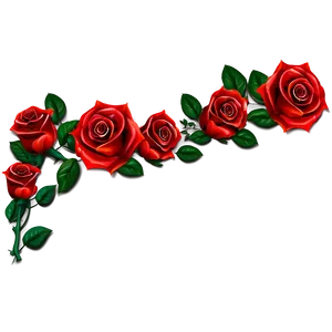 Red Rose Border PNG Fos