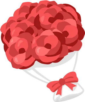 Red Rose Bouquet Vector Illustration PNG image