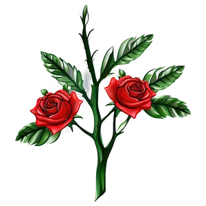 Red Rose Branch PNG 05242024