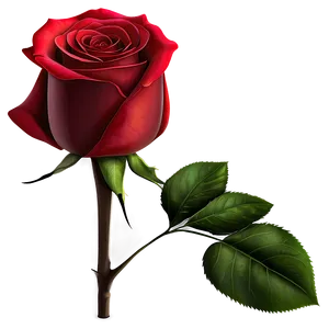 Red Rose Bud PNG 05242024