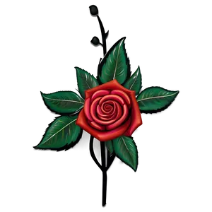 Red Rose Corsage PNG 05242024