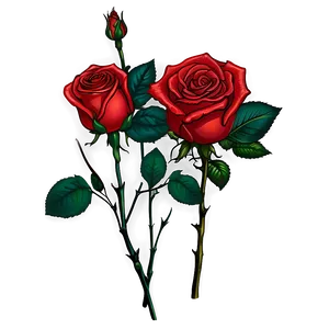 Red Rose Garden PNG Fsr
