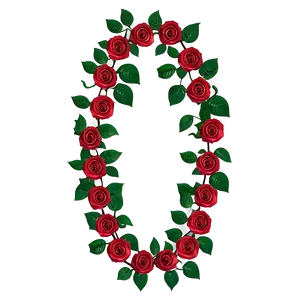 Red Rose Garland PNG 05242024