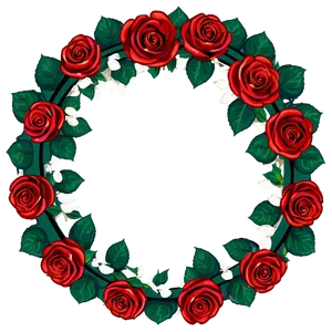 Red Rose Garland PNG Mpn
