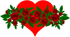 Red Rose Heart Graphic PNG image