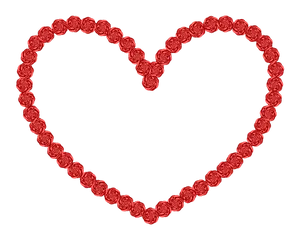 Red Rose Heart Outline