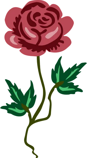 Red Rose Illustration PNG image