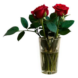 Red Rose In Vase PNG 35