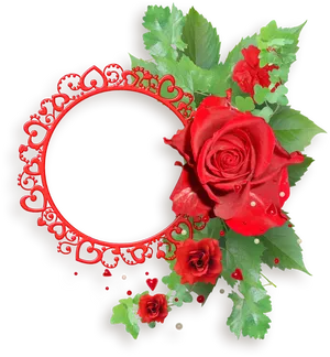 Red Rose Love Frame P N G PNG image