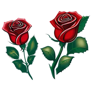 Red Rose Outline PNG 05242024
