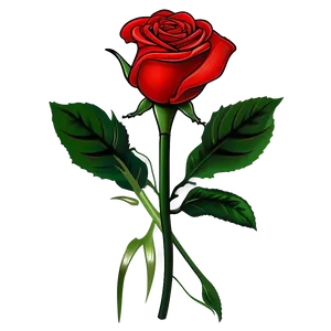 Red Rose Outline PNG Kki38