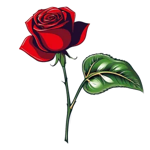 Red Rose Silhouette PNG 51