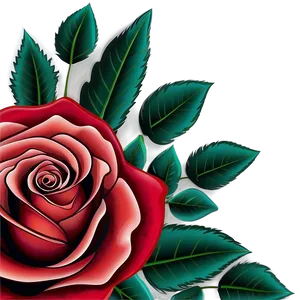 Red Rose Tattoo Template PNG 15 PNG