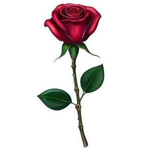 Red Rose With Dewdrops PNG Myk