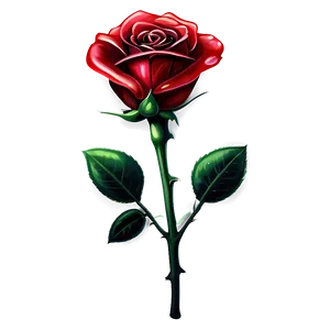 Red Rose With Sparkles PNG 05242024 PNG