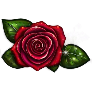 Red Rose With Sparkles PNG 05242024 PNG