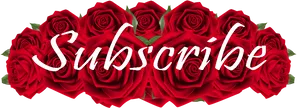 Red Roses Subscribe Button PNG image