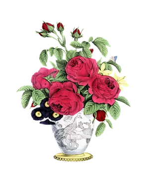 Red Rosesin Decorative Vase