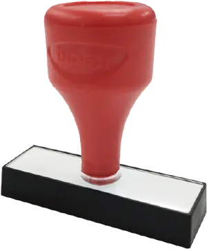 Red Rubber Stampwith Handle PNG image
