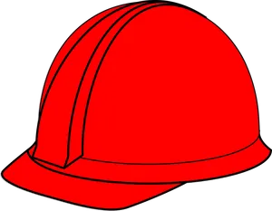 Red Safety Helmet Vector PNG image